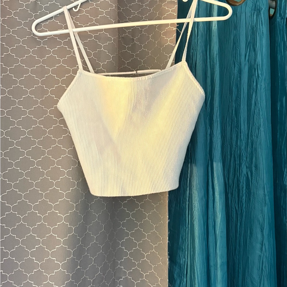 Kendall & Kylie Cream open back  Crop Camisole